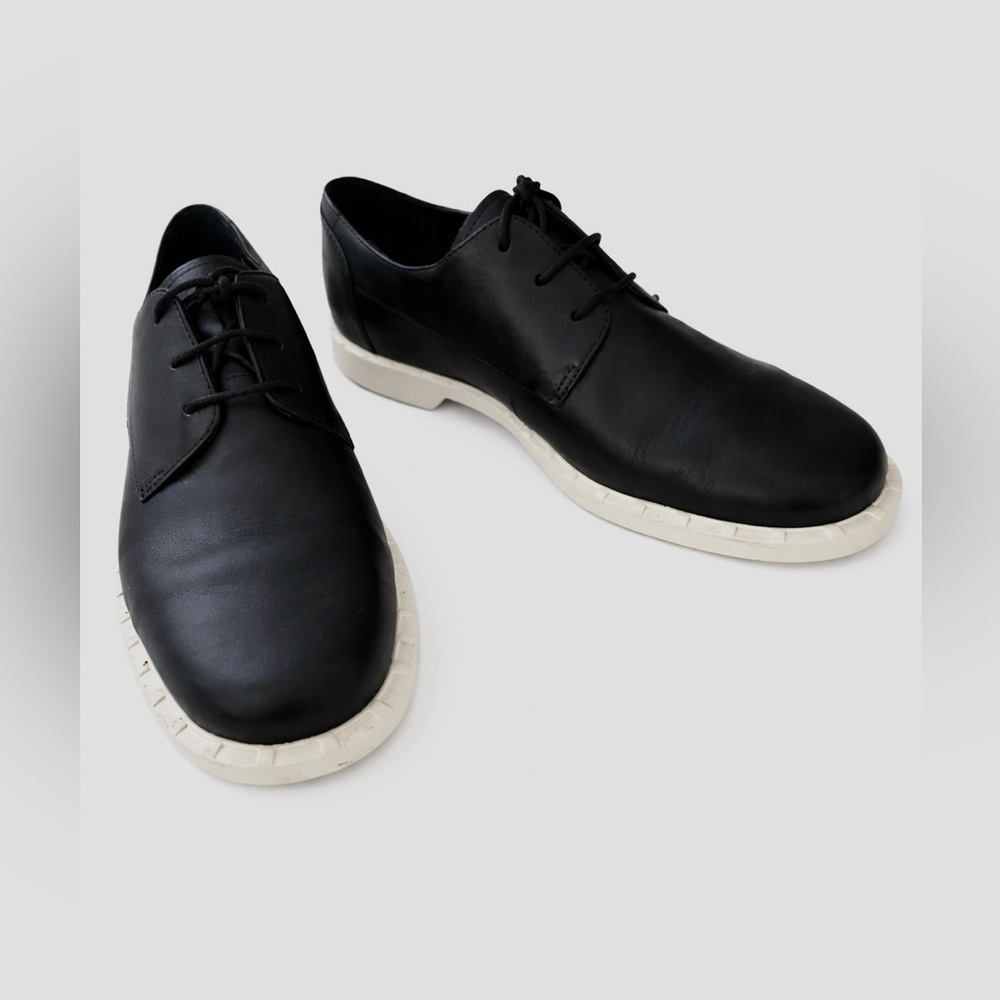 Camper‎ JUDDIE Black Leather Derby Shoes Size 37 US 6.5 Comfort
